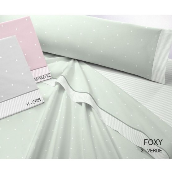 JUEGO DE SÁBANAS FRANELA FOXY GRIS