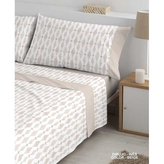JUEGO DE SABANAS INES BEIGE