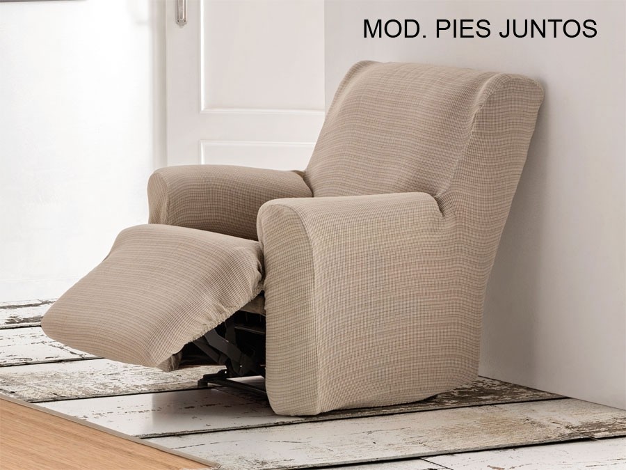 Funda de sofa para sillon relax 3, 2, 1 plaza bielastica silla pies juntos  rojo